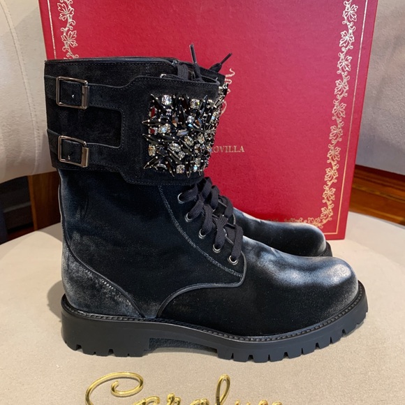 New Auth Rene Caovilla Biker Boots with Diamonds! - Picture 9 of 14